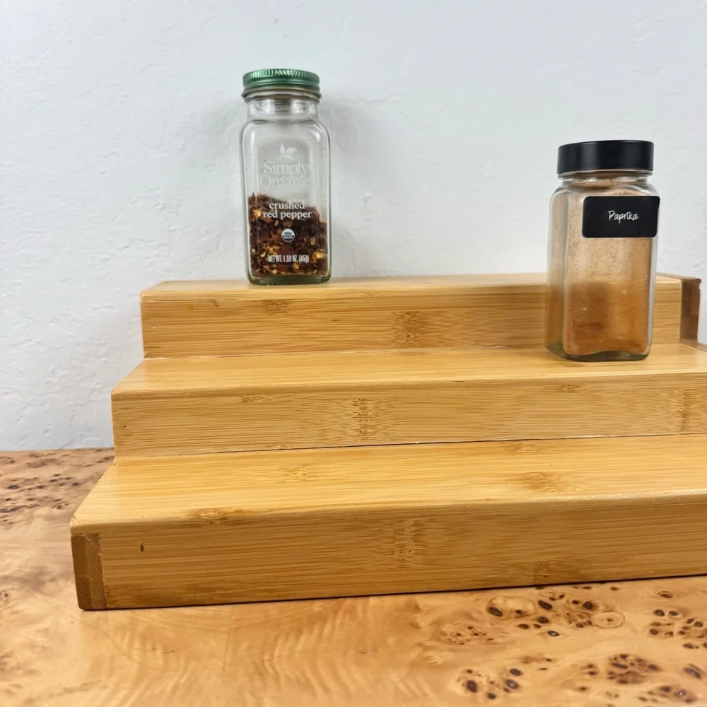 3-Tier Bamboo Expanding Spice Shelf The Container Store $40